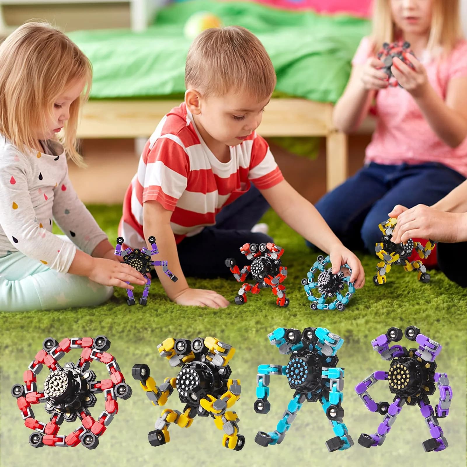 Gokeey Transformable Fidget Spinners 2 Pcs | ASTM-Tested Educational Toy - view 3