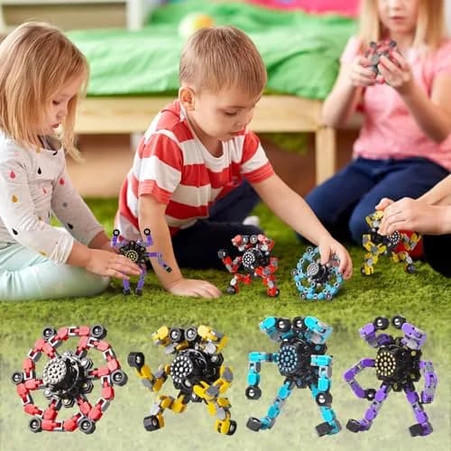 Gokeey Transformable Fidget Spinners 2 Pcs | ASTM-Tested Educational Toy thumbnail 3