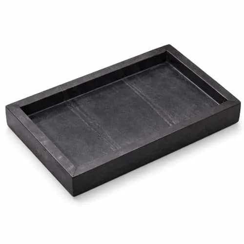 KC KULLICRAFT Natural Marble Tray Black 25cm (10") x 15cm (6") | Elegant Vanity Organizer for Indian Homes thumbnail 1