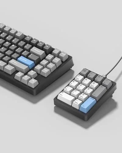 Kisnt KN17 Mechanical Numpad for Excel Financial Data Entry | 17 Keys, Hot-Swappable Brown Switches, PBT Keycaps, White Backlit, USB-C Wired thumbnail 5