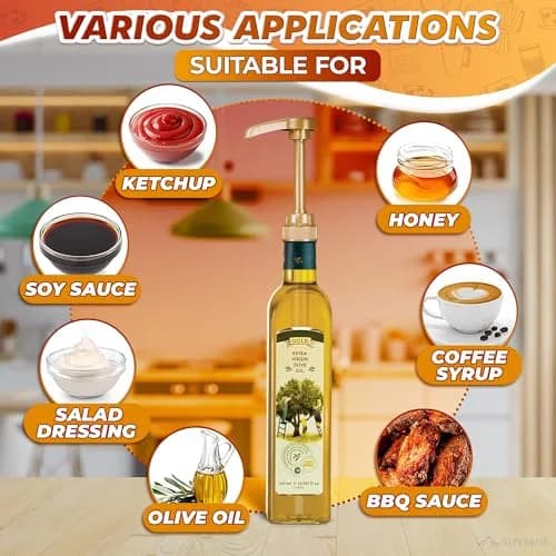 ALPENKOK 16 Pcs Coffee Syrup Pump, Compatible with Skinny, Torani, Davinci | Precise 0.3 oz Dispense, Gold Finish thumbnail 6