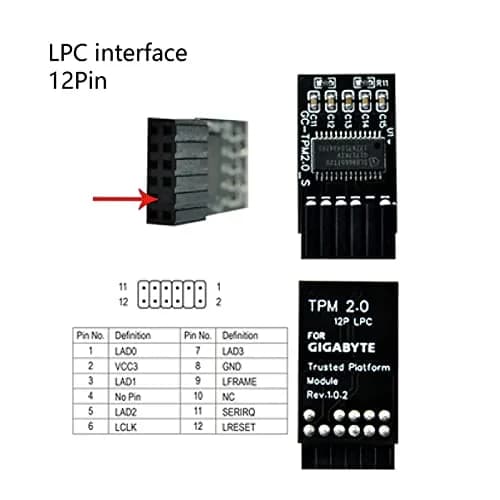 Qiilu TPM 2.0 Encryption Security Module for Motherboards | High Security, 12Pin LPC Interface thumbnail 2