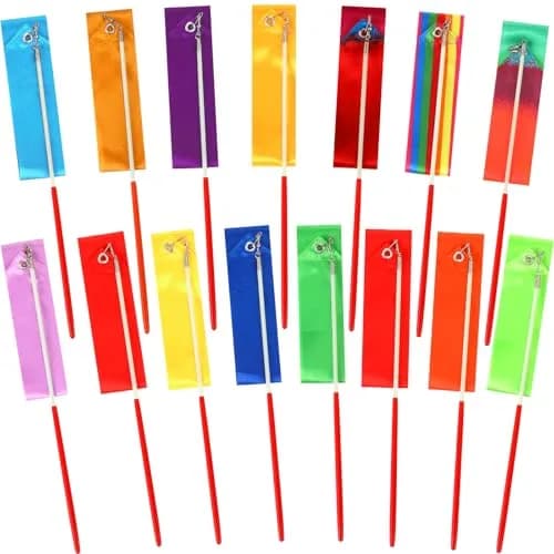Yilloog Dance Wands 78.7 Inch | Gymnastics Streamers for Artistic Dance & Performance thumbnail 1