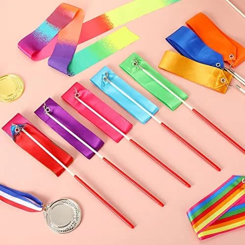 Yilloog Dance Wands 78.7 Inch | Gymnastics Streamers for Artistic Dance & Performance thumbnail 2