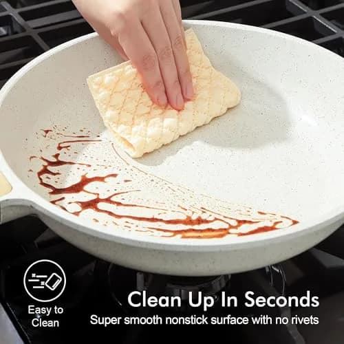 SENSARTE Nonstick Ceramic Frying Pan Skillet 11 Inch | Healthy Induction Compatible Egg Pan thumbnail 4