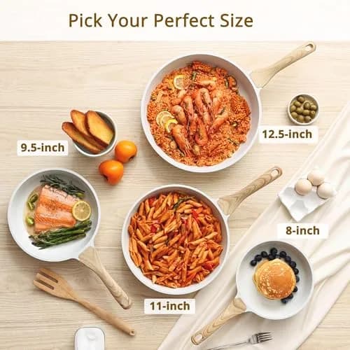 SENSARTE Nonstick Ceramic Frying Pan Skillet 11 Inch | Healthy Induction Compatible Egg Pan thumbnail 5