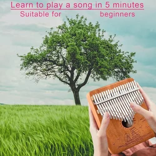 YSYFFPXXYYS Kalimba 21 Keys | Portable Thumb Piano for Beginners & Adults (Brown, 21-key, Mahogany) thumbnail 2