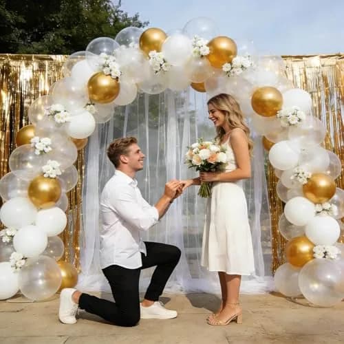 KUULBELA Clear Latex Balloons 12 inch (30.48 cm) | 110 Count Value Pack for Parties thumbnail 4