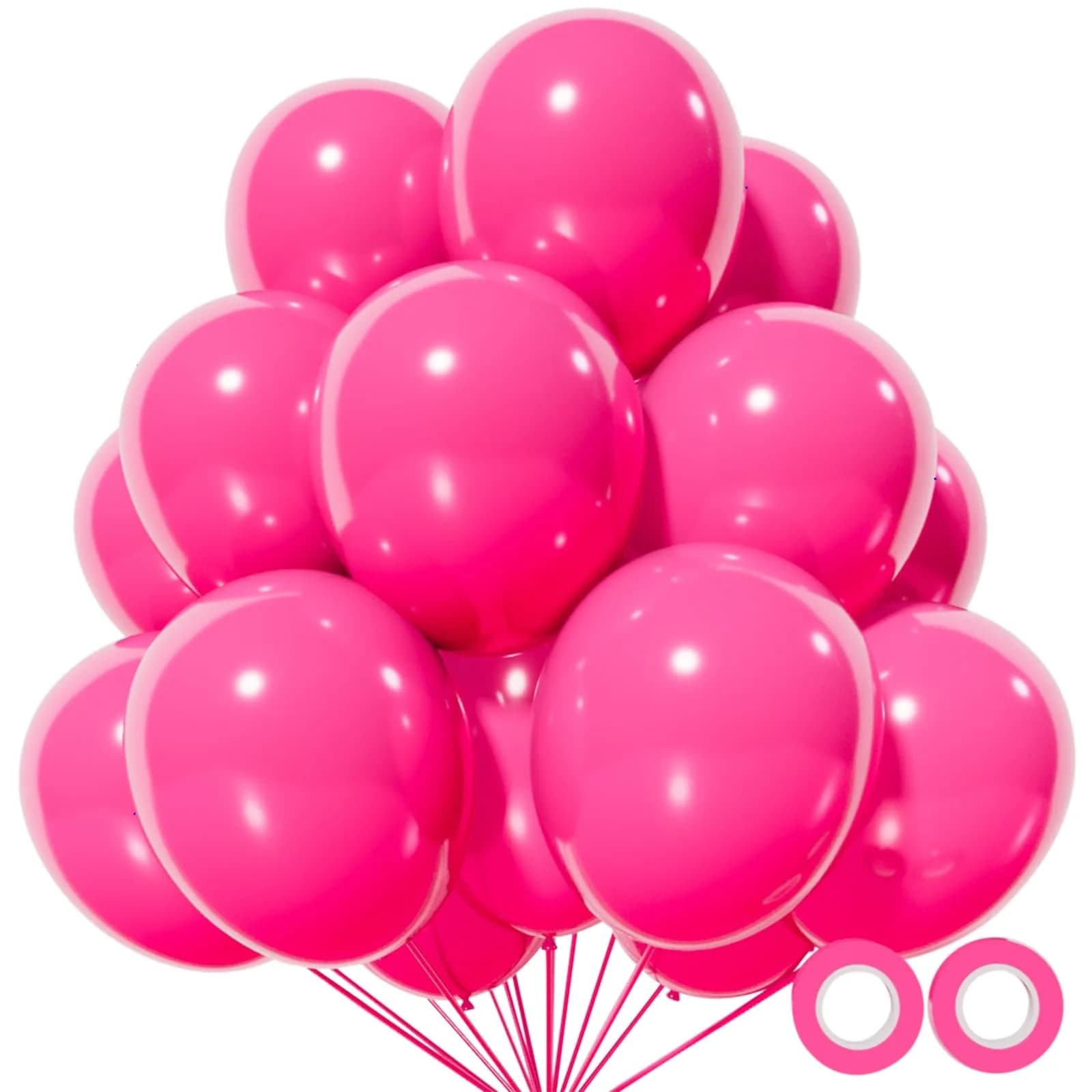 KUULBELA Hot Pink Latex Balloons 110pcs (12 inch) | Bright Party Decorations for Birthdays, Baby Showers, Weddings — A39-hot Pink