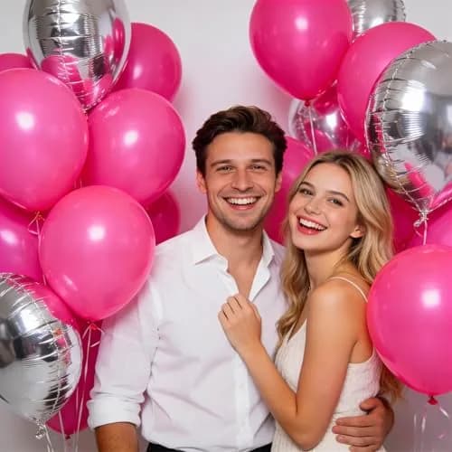 KUULBELA Hot Pink Latex Balloons 110pcs (12 inch) | Bright Party Decorations for Birthdays, Baby Showers, Weddings thumbnail 4