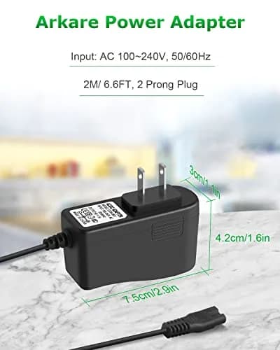 Arkare Meridian Trimmer Charger Replacement for Meridian Original M2B M2C M2G | 5V 1A Wall Adapter thumbnail 6