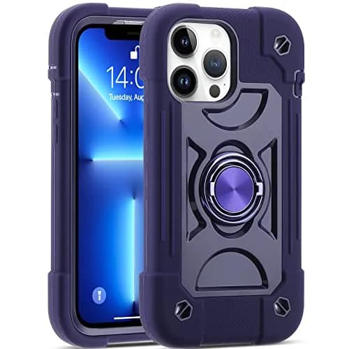 MARKILL Heavy Duty Shockproof Case with Ring Stand for iPhone 13 Pro Max 6.7 Inch | Military Grade Protection thumbnail 1