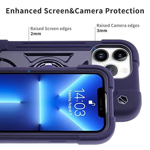 MARKILL Heavy Duty Shockproof Case with Ring Stand for iPhone 13 Pro Max 6.7 Inch | Military Grade Protection thumbnail 3