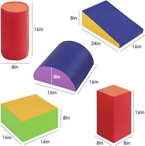 PayLessHere 5-Piece Climbing Toys for Toddlers 1-3 Years | Soft Foam Blocks for Active Play thumbnail 7