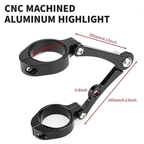 KICRY Black Motorcycle Mount Bracket 39-41mm | CNC Aluminum Headlamp Support thumbnail 5