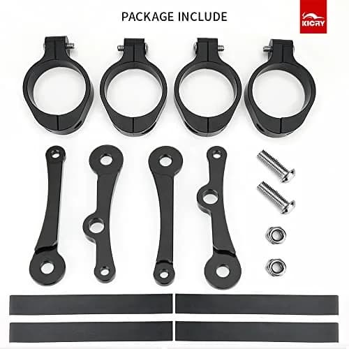 KICRY Black Motorcycle Mount Bracket 39-41mm | CNC Aluminum Headlamp Support thumbnail 6