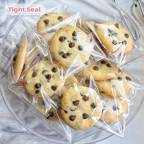 Morepack Clear Cellophane Treat Bags 4x4 Inches (200-Pack) | Professional Packaging for Cookies & Favors thumbnail 4