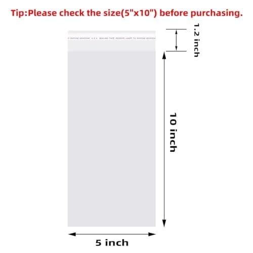 Morepack Clear Cellophane Treat Bags 5x10 Inches (200-Pack) | Professional Grade Packaging for Cookies and Favors thumbnail 2