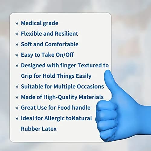 Daddy's Choice Medical Nitrile Examination Gloves Small | Powder Free, Latex Free, Ultra-Strong, Food Safe thumbnail 3