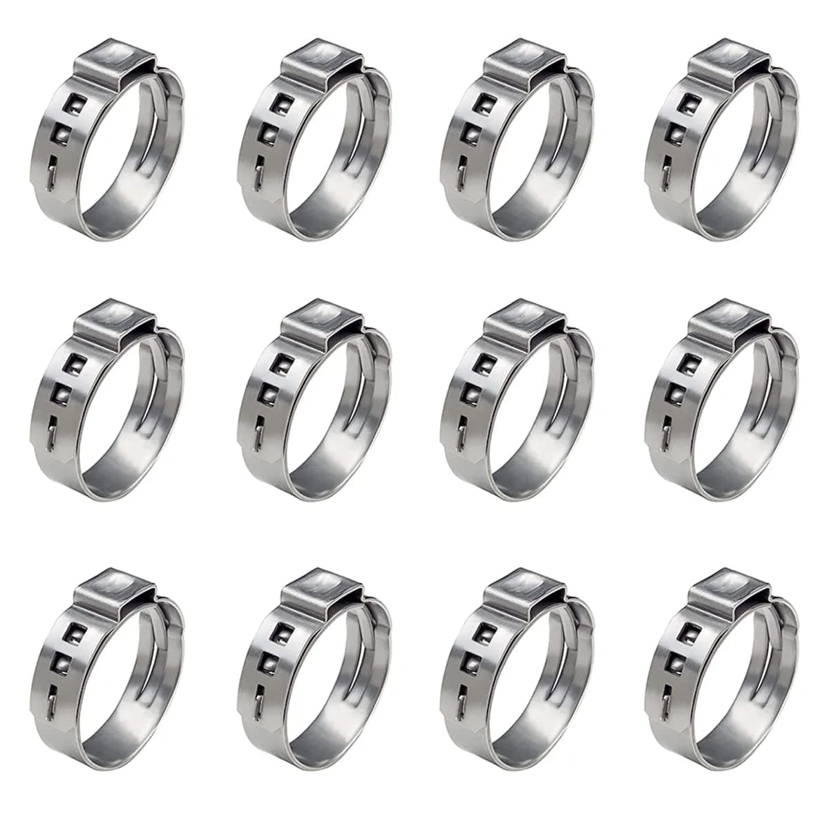 Alfykym 40 Pack 22.4mm-25.6mm Single Ear Hose Clamps | Stainless Steel PEX Cinch Clamps for Secure Plumbing - main product image