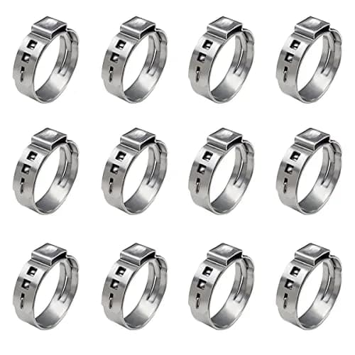 Alfykym 40 Pack 22.4mm-25.6mm Single Ear Hose Clamps | Stainless Steel PEX Cinch Clamps for Secure Plumbing thumbnail 1