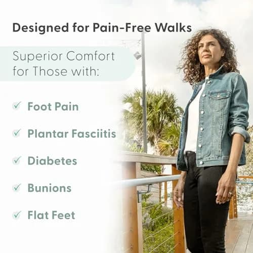 Orthofeet Coral Orthopedic Women Sneakers, Blue, Size 8 | Supportive, Wide Toe Box, Full Support (70-120 chars) thumbnail 4