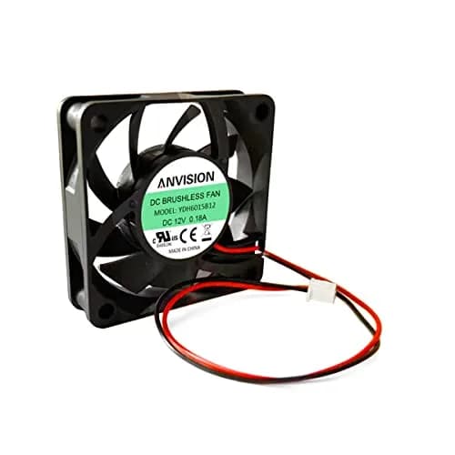 ANVISION 60mm x 15mm DC 12V Brushless Cooling Fan | Dual Ball Bearing for Electronics thumbnail 2