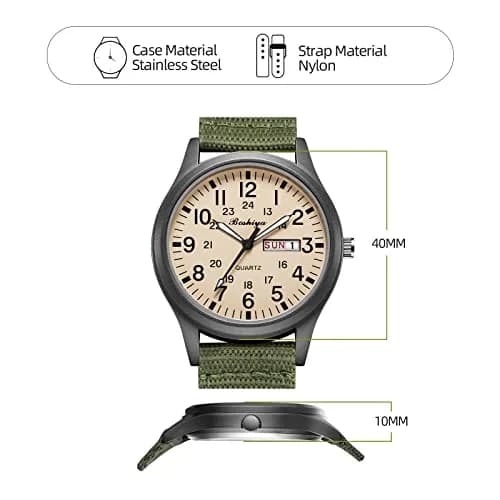 BOSHIYA Men's 40mm Outdoor Sports Waterproof Analogue Quartz Watch with Date Calendar | Japanese Movement thumbnail 4
