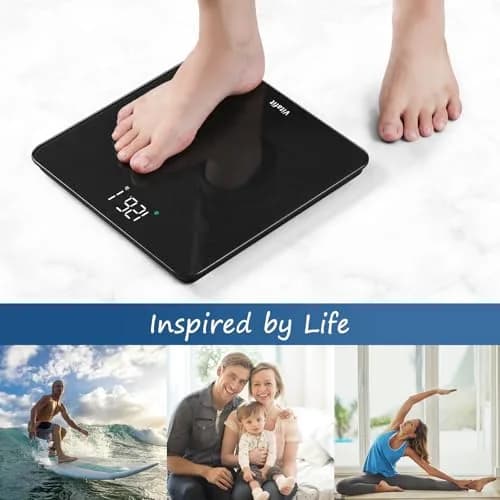 Vitafit Digital Body Weight Scale 182kg (400lb) | High Accuracy 0.1lb, LED Display, Tempered Glass thumbnail 5