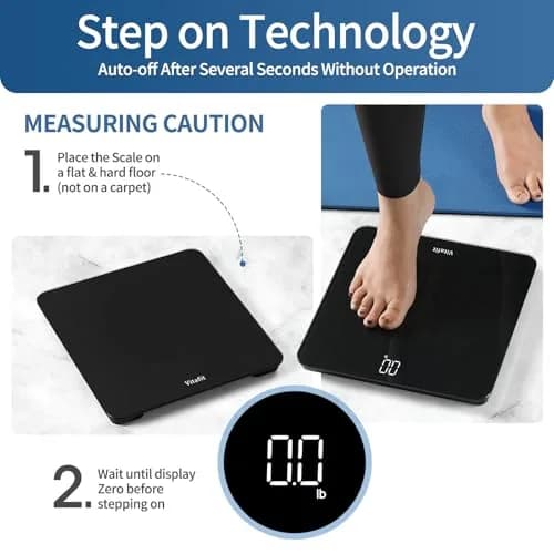 Vitafit Digital Body Weight Scale 182kg (400lb) | High Accuracy 0.1lb, LED Display, Tempered Glass thumbnail 6