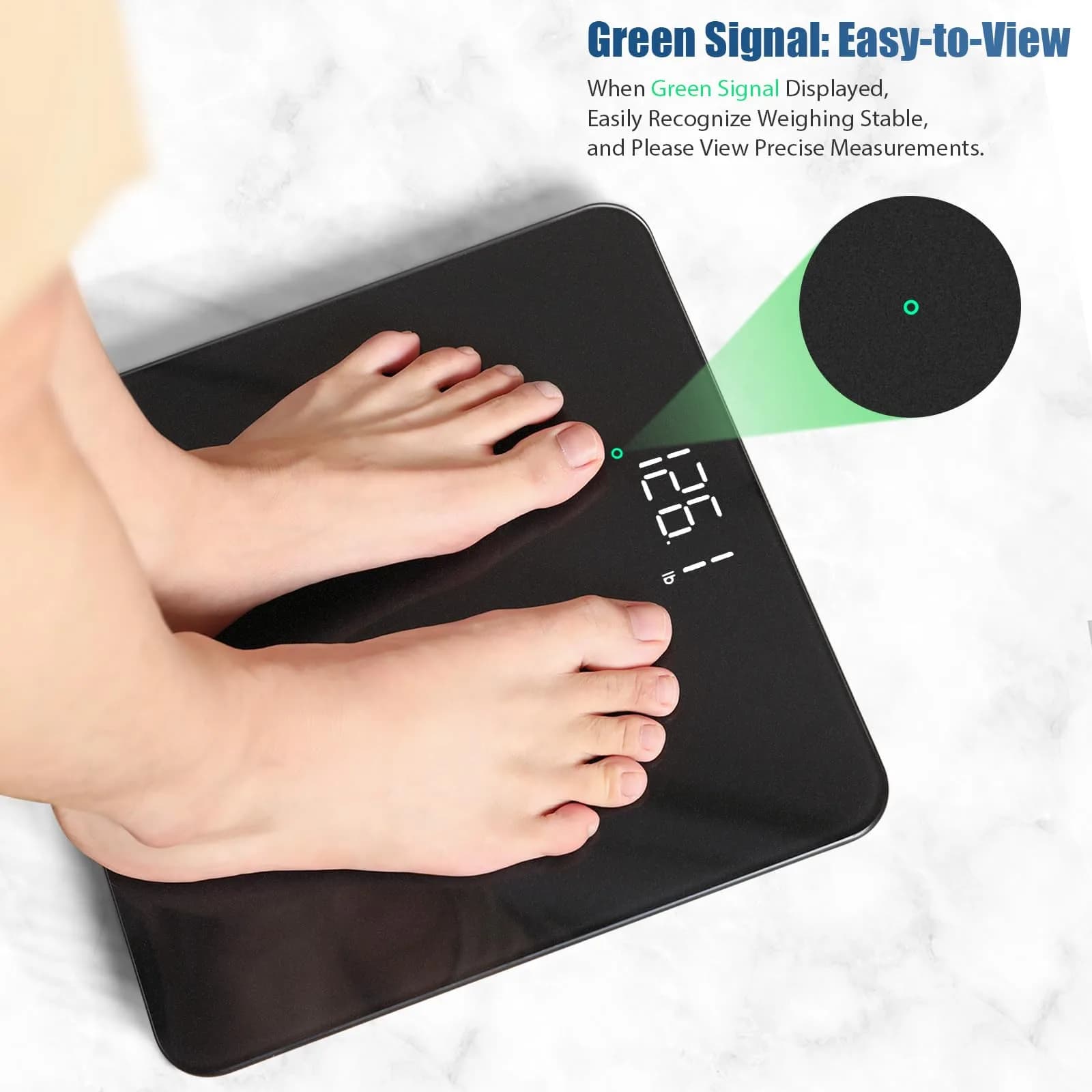 Vitafit Digital Body Weight Scale 182kg (400lb) | High Accuracy 0.1lb, LED Display, Tempered Glass - view 3