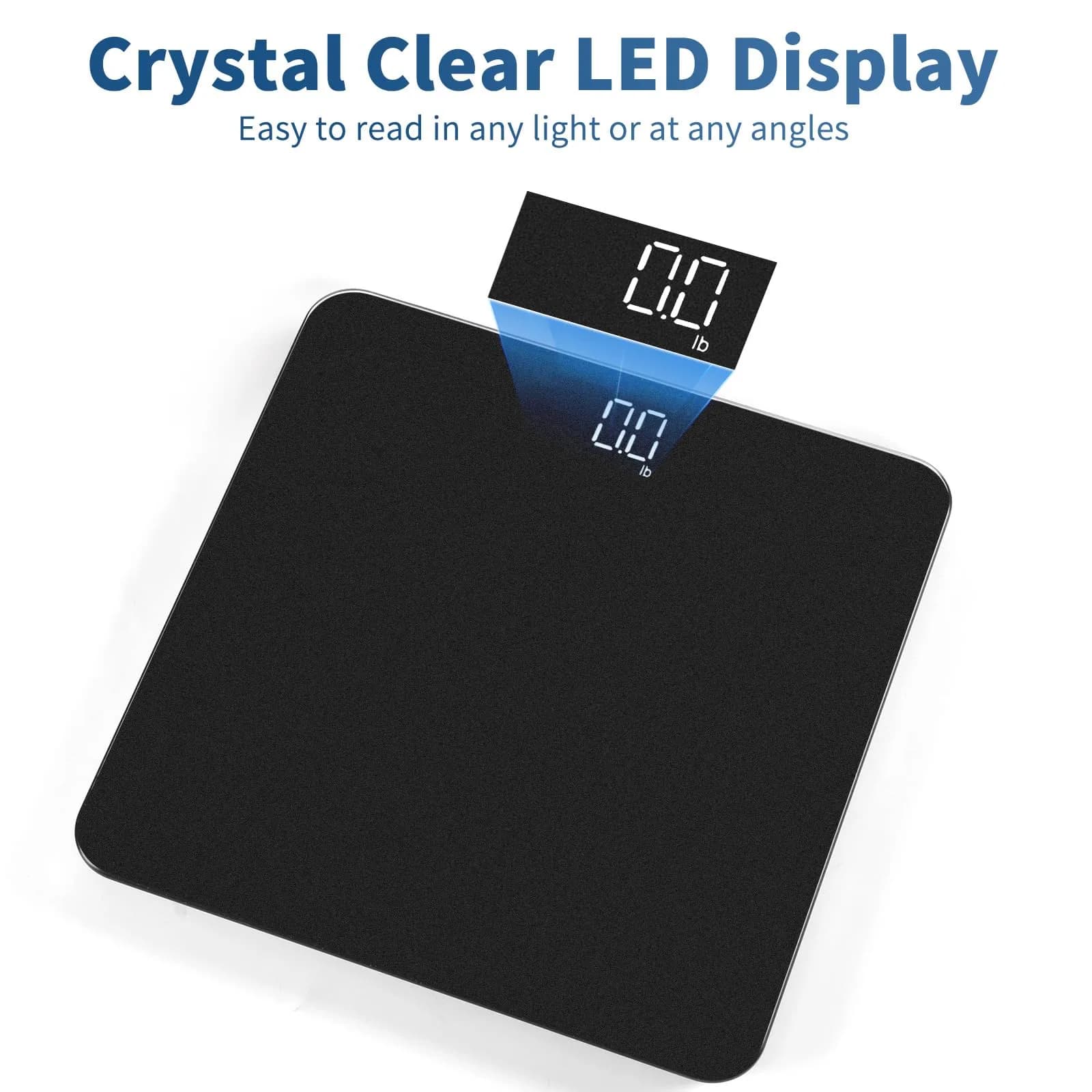 Vitafit Digital Body Weight Scale 182kg (400lb) | High Accuracy 0.1lb, LED Display, Tempered Glass - view 4