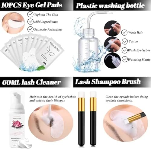 QUKLOGEN Lash Extension Kit for Beginners with Practice Face & Fan | 16-Row Lashes (8-15mm) thumbnail 5