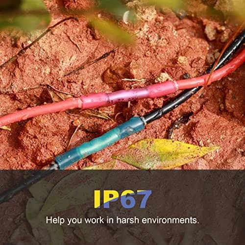 haisstronica 580PCS Heat Shrink Butt Connectors, 22-10 AWG | Waterproof, Copper Core, Polyolefin Tubing thumbnail 2