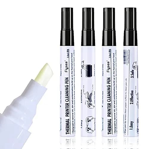 Deftun Thermal Print Head Cleaning Pens 12pcs (0.5in x 0.5in x 5.5in) | For Receipt, Shipping, Label, POS, Card Printers thumbnail 1