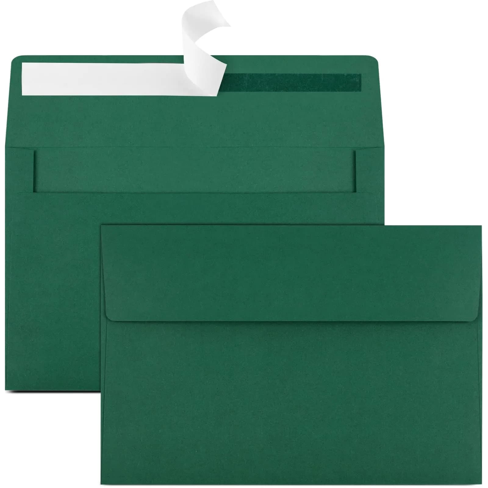 Joyberg Dark Green A4 Envelopes 10.8cm x 16cm (4.25 x 6.25 inches) | 65 Pack Self Seal for Invitations - main product image