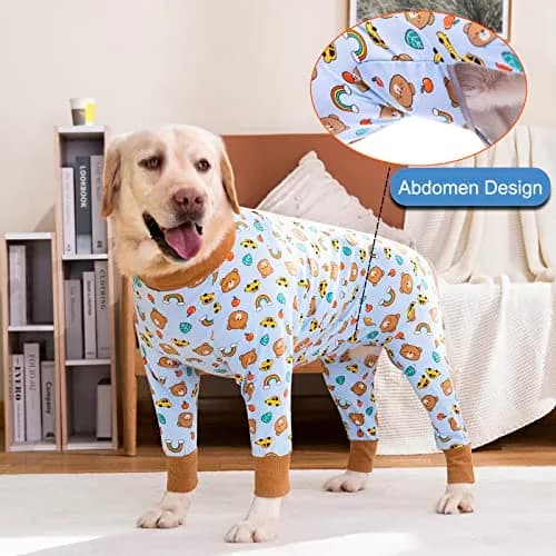 Yeapeeto Dog Recovery Suit After Surgery Medium Large | Cone Alternative & Wound Protector thumbnail 5