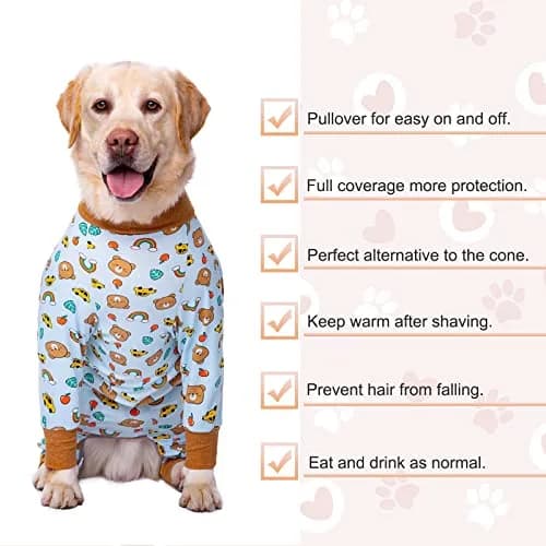Yeapeeto Dog Recovery Suit After Surgery Medium Large | Cone Alternative & Wound Protector thumbnail 7