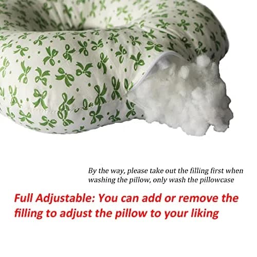 Wuronsa Ear Piercing Pillow with Hole for Cartilage Piercings, CNH Support | 23cm (9") Round Pillow thumbnail 6
