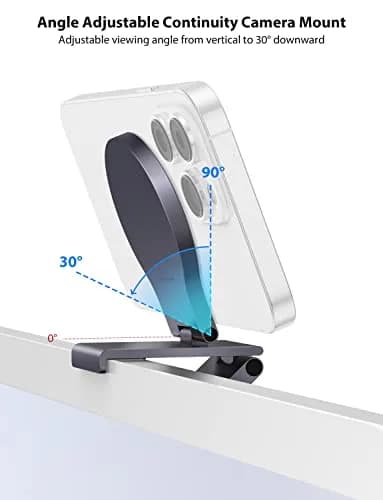 Stouchi Mag-Safe Continuity Camera Mount for iMac, Monitors & Apple TV 4K | Grey Aluminum Alloy thumbnail 5