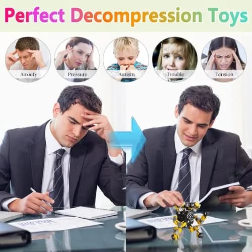 Gokeey Transformable Fidget Spinner 16 Pcs (4 Colors) | ASTM-Tested Educational Toy thumbnail 6