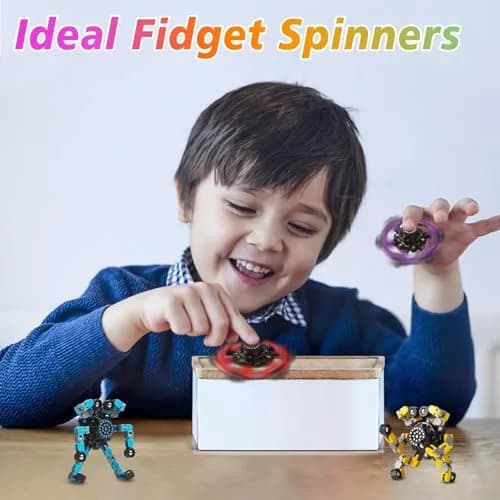 Gokeey Transformable Fidget Spinner 16 Pcs (4 Colors) | ASTM-Tested Educational Toy thumbnail 3