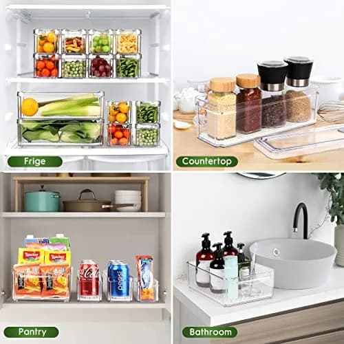 ZIJUND 14 Pack Food Storage Container Sets with Lids | Stackable, BPA-Free PET, 3 Sizes for Fridge & Pantry thumbnail 7