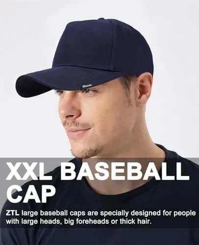 ZTL Oversize XXL Baseball Cap for Men, Extra Large Hat for Big Heads 23.6"-25.6" | Plus Size Structured Dad Trucker Hat thumbnail 3