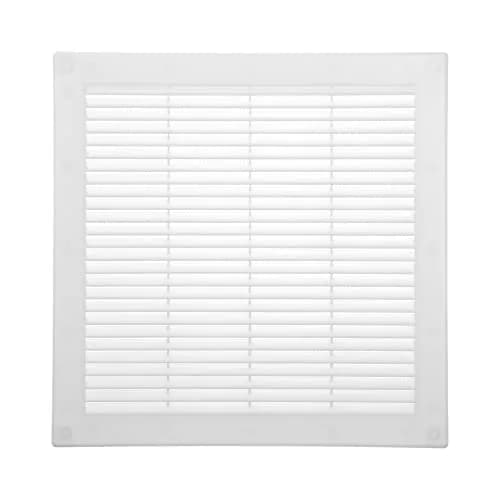 Vent Systems 10x10 Inch White Plastic Soffit Vent Cover with Insect Screen | HVAC 12x12 Inch Overall Dimensions thumbnail 1
