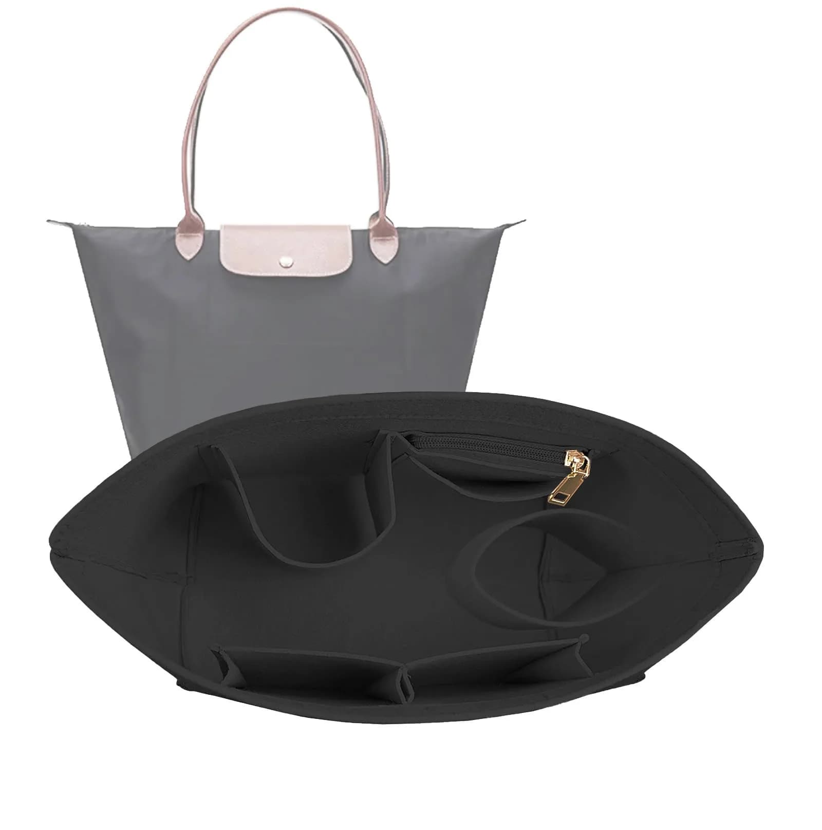 Lckaey Purse Organizer Insert for le pliage large bags | Felt Bag Organizer for Women (Large)