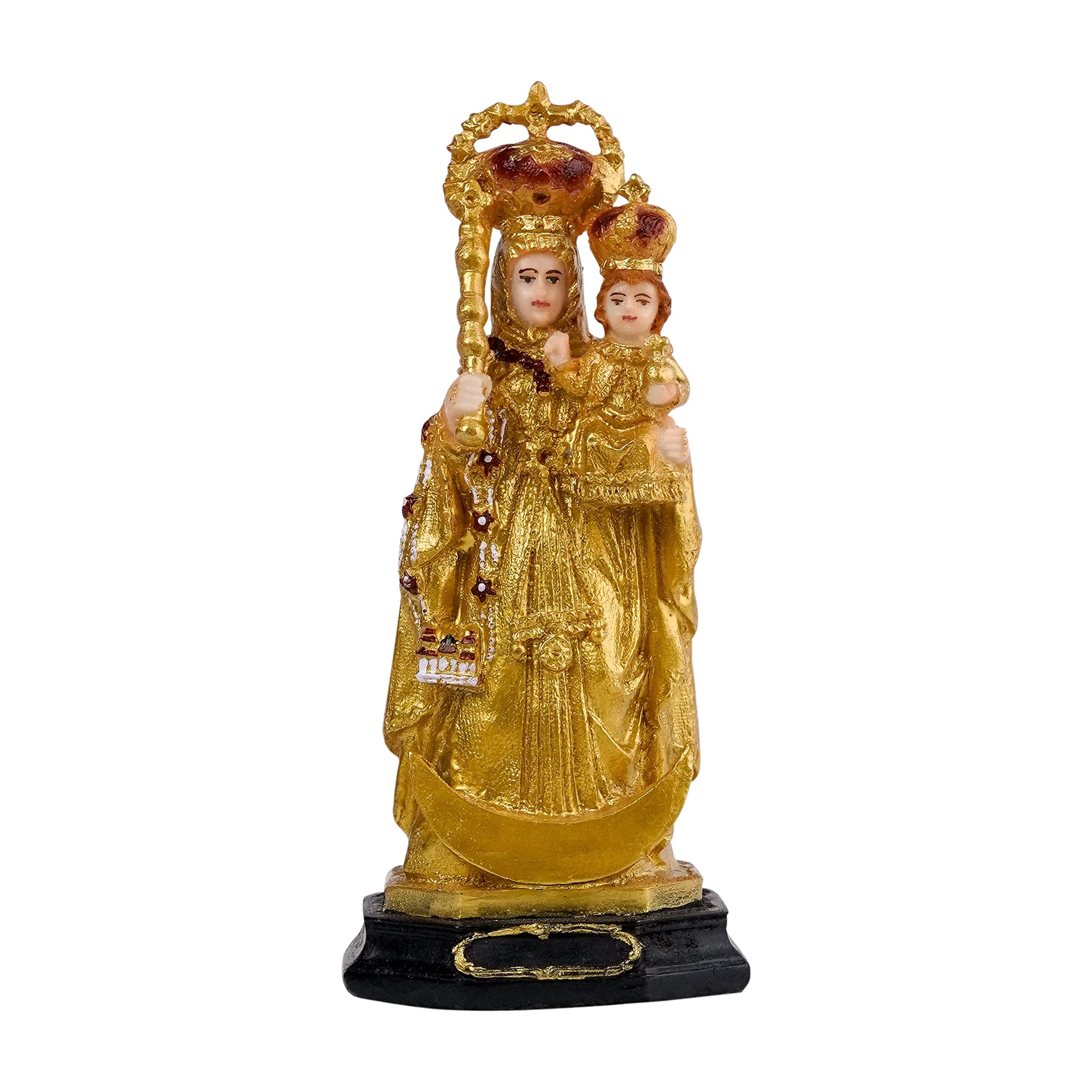 Newven Holy Mother Our Lady of Good Health Velankanni Matha Showpiece Idol 21 cm (8.27 in) Golden - main product image