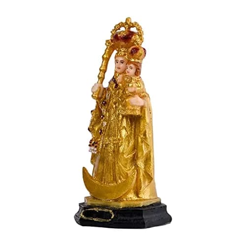 Newven Holy Mother Our Lady of Good Health Velankanni Matha Showpiece Idol 21 cm (8.27 in) Golden thumbnail 5