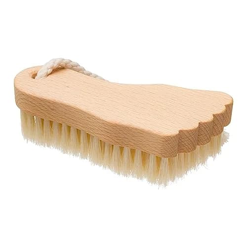 Redecker Children's Foot Brush Natural Pig Bristle Oiled Beechwood 10.9cm (4.3-inch) thumbnail 1