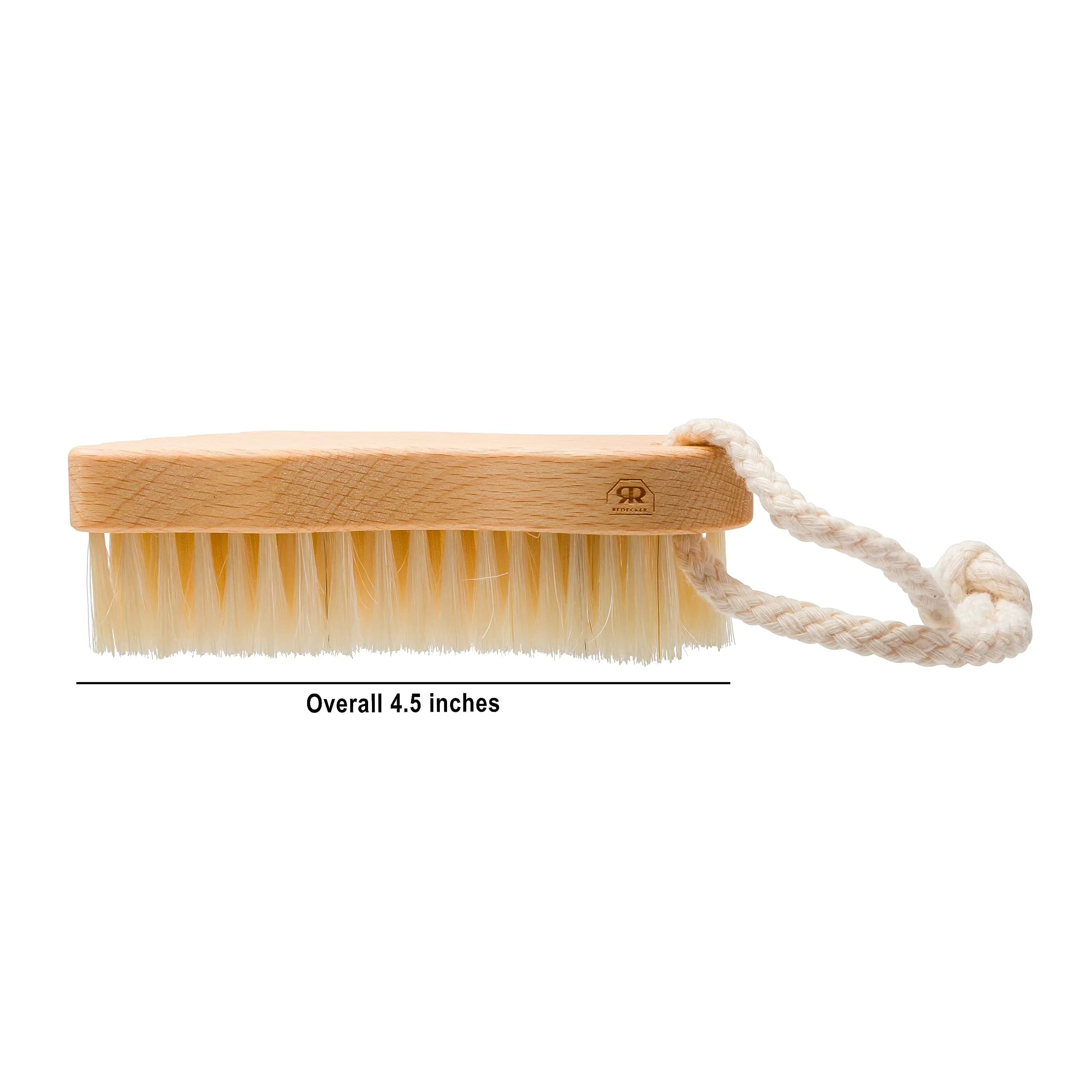 Redecker Children's Foot Brush Natural Pig Bristle Oiled Beechwood 10.9cm (4.3-inch) - view 3